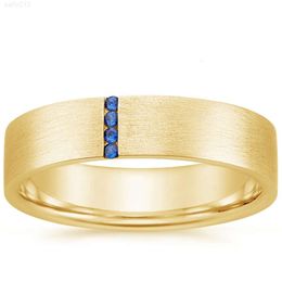 Wholesale 2020 New Design 14K Gold Jewelry 14K Gold Sapphire Wedding Ring For Men