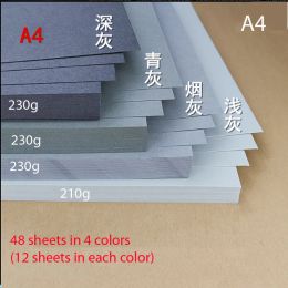 Cards 230g Gray Series Card Paper Thick Stationary Cardboard Craft Kid Diy A4 A3 Cardstock Jam Paper for Color Pencil Drawing Paper