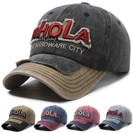 baseball cap New Contrasting American Baseball Cap with Female Letters, Soft Top, Washed Old Denim Duckbill Cap, Revealing Face, Small Hat