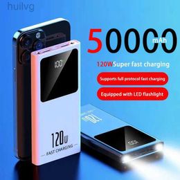 Cell Phone Power Banks Portable 50000mah Power Bank 120w Super Fast Charging Battery High Capacity Digital Display PowerBank For iPhone Samsung Huawei 2443