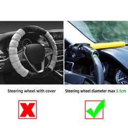 Universal Car Steering Wheel Lock Heavy Duty Anti-theft Car/Van Security Rotary Steering Wheel Lock Enhance Automobile Security