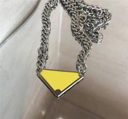 Birthday plated gold necklace womens designer necklace love punk versatile please return to hiphop anniversary letter men necklace triangle ZB006 F23