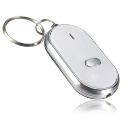 1PCS LED LED Light Torch Remote Sound Control Lost Key Finder Locator Locator Keychain -Schlüsselrunde mit Pfeifeklatschen