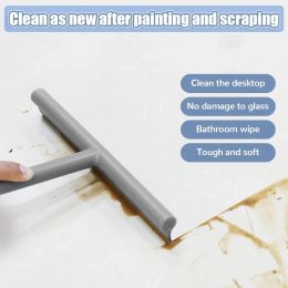 Shower Squeegee for Glass Door Shower Wall Scraper Cleaner With Silicone Holder Bathroom Mirror Wiper Scraper Window Cleaning