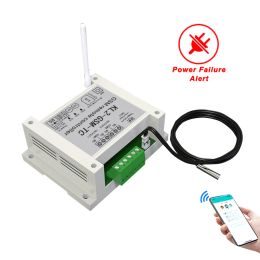 GSM SMS Remote Temperature Controller 2 Channel Relay Switch KL2-GSM-T Din Rail For Water Heating Boiler Temperature Control