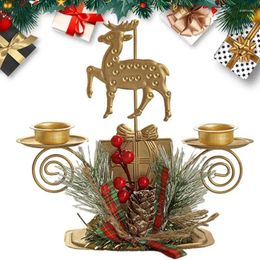 Candle Holders Christmas Holder Decorative Stand Stick Iron Candlestick Table Centerpieces Home Decor