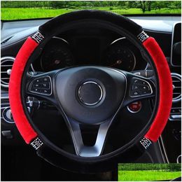 Steering Wheel Covers Ers Diameter 37-38Cm Car-Styling Interior Accessories Steering-Ers Car Er Drop Delivery Automobiles Motorcycles Otdil