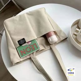 Women Canvas Tote Bag Solid Color Designer Ladies Casual Handbag Shoulder Large Capacity Cotton Reusable Shopping Beach 240329