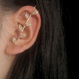 Piercing Earrings Artery 2023 New Korean ins Simple Diamond Cold Style Ear Clip Ear Hanging Women's Earrings