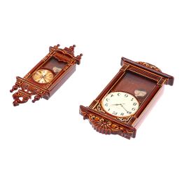 1:12 Scale Resin Dollhouse Miniature Wall Clock Play Doll House Miniaturas Home Decor Accessories Toy Pretend Play Furniture Toy