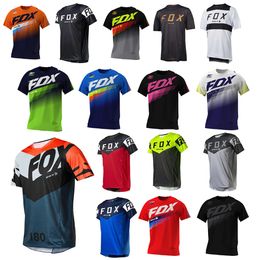 Mens BAT FOX Downhill s Mountain Bike Shirts Offroad DH Motorcycle Camiseta Motocross Tshirt Racing MTB 240403