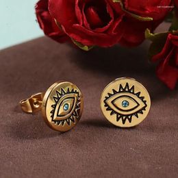 Stud Earrings Fashion Simple Devil's Eye Studs For Woman Girl Geometric Round Luxury Party Jewellery