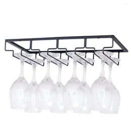 Kitchen Storage Hanging Bar Tool Inverted Upside Down Bottle Display Cup Rack Wine Glasses Holder Glass