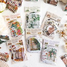 Gift Wrap 30 Pcs/pack Vintage Plant Hand Tent Border Decorative Scrapbooking Stickers DIY Made Junk Journal Supplies