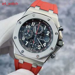 Custom AP Wrist Watch Royal Oak Offshore Series 26470ST Classic First Generation Vampire Black Plate Red Needle 42mm Automatic Mechanical Mens Watch