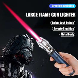 New Spray Welding Gun Butane Without Gas 360° Use Metal Outdoor Windproof Turbine Torch Jet Lighter BBQ Cigar Tool