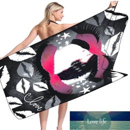 Lux Super Soft Touch Bath Towel Unisex Sports Quick Dry Beach Towels Letter Printed Polyester Brocade Washcloths Wholesale