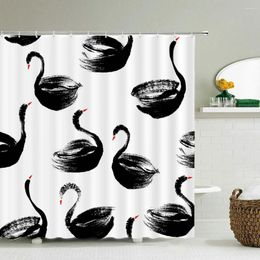 Shower Curtains Bathroom Birds Curtain Plants Butterfly Pattern Waterproof With 12 Hooks Home Decorations