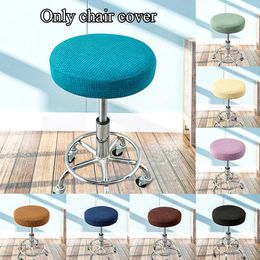 Chair Covers Elastic Round Swivel Stool Cover Bar Waterproof Cushion Home Decoration