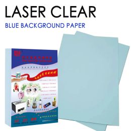 Paper kemeng Blue background Laser Water Transfer Printing Decal Paper A4 clear/Transparent Waterslide Decal Paper for Glass Ceramic
