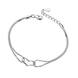 Charm Bracelets Women Bracelet Heart Designs 925 Sterling Sier Plated Lovely Box Chain Gift Fashion Elegant Fine Jewellery With Lobste Dhhes