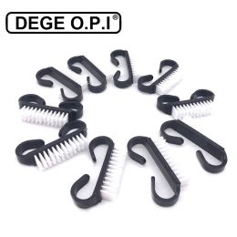 Guns 100pcs Black Nail Cleaning Brush Finger Dust Clean Handle Scrubbing Tool File Manicure Pedicure Brushes Manicure Tools