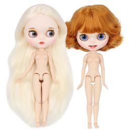 ICY DBS Blyth Doll bjd toy joint body white skin custom doll matte face 30cm kid gift 240403