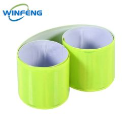 4Pcs Night Running Warning Reflective Tape Glow In The Dark Fluorescent Strip Wristband Safety Bicycle Bind Pants Leg Strap