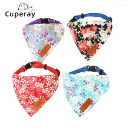 Dog Apparel Adjustable Cat Triangle Towel Print Pet With Quick Snap And D-ring To Hang Tags & Small Items Accessories