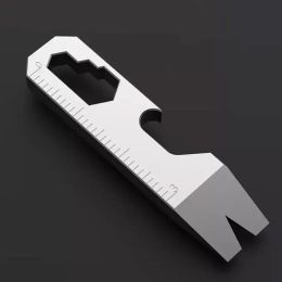 Tools Mini TC4 Titanium Alloy Keychain Pry Bar EDC Crowbar Bottle Opener Multi Tools