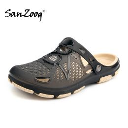 Boots Men Rubber Beach Slippers Man Summer Shoes Mens Slides Garden Shoes Outdoor Clogs Fishing Pool Zapatillas Playa