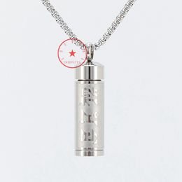 Cool Gold Silver Smoking Stainless Steel MINI Storage Bottle Stash Case Pendant Portable Innovative Necklace Jewellery Dry Herb Tobacco Pill Jars Tank