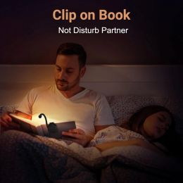 Book Light USB Rechargeable Portable 3 Colour Reading Light Book Lamp for Reading in Bed Book Lover Gifts LED BookLight
