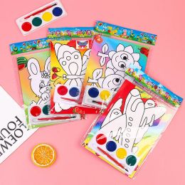 2 Pcs Children Colouring DIY Pigments Watercolour Painting Dip Gouache Painting Colouring Doodle Painting Kindergarten Painting Set