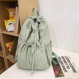 School Bags Nylon High Quality Backpacks Zipper Drawstring Buckle 2024 Large Capacity For Women Simplicity Bolsas Femininas