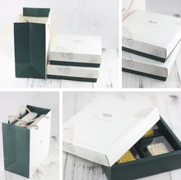 Gift Wrap Green Plant Leaf Candy Paper Packaging Flower Box Boite Dragees De Mariage Cajas Rega