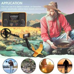 TC-200 Underground Metal Detector IP68 Waterproof Gold Detector Height Adjustable Treasure Hunter Precise Positioning Pointer