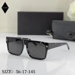 Sunglasses 2024 Fashion Women Chunky Volumes Acetate Square Frame For Men Luxury Female Polarised Eyeglasses