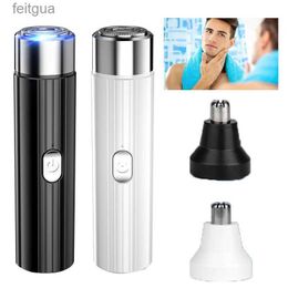 Electric Shaver New 6d portable pocket mens ear and nose shaver USB charging floating car mini electric Aluminium shaver ear and nose YQ240403