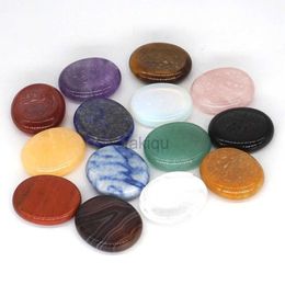 Massage Stones Rocks Wholesale 26x23mm Oval Palm Pocket Energy Worry Stone Therapy Natural Crystal Healing Thumb Massage Spiritual Meditation 1pc 240403