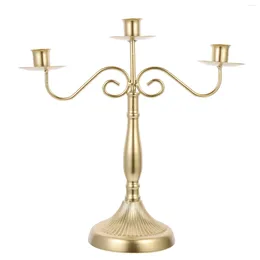 Candle Holders Candlestick Dinner Table Decorations Multi-head Design Retro Holder Candelabrum Desktop Adornment Iron