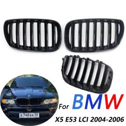 High quality Front Gloss black kidney sport grilles Hood grill for BMW E53 X5 LCI 2004 2005 2006 Car Styling Replace type