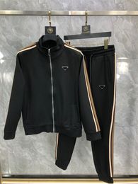 Men Sportswear Set Brand Mens Tracksuit Sporting Fitness Clothing Two Pieces Long Sleeve coat + Pants Casual Men's Track Suit#A21
