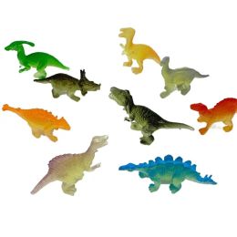 12pcs Mini Luminous Dinosaurs Glow in the Dark Dino Toys Treat Kids Birthday Party Favours Boy Girl Gift Goodies Fillers Ornament