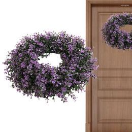 Decorative Flowers Artificial Lavender Wreaths Christmas Autumn Spring Door Wreath Harvest Wall For Bedroom And Mantle