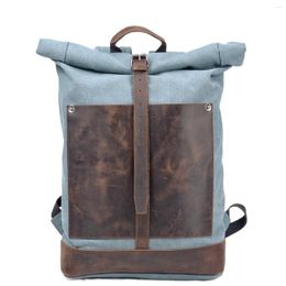 Backpack Men's Casual Canvas Fashion Trend Outdoor Hiking Multi Functional Travel