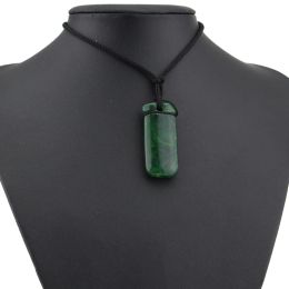 Aquaman Maori Green Square Tag Pendant Necklace Men Hand Carved Necklaces Arthur Curry Aquaman Halloween Cosplay Jewelry Gift