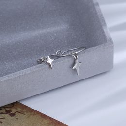 VENTFILLE 925 Stamp Asymmetrical Small Star Earrings for Women Personality Starlight Studs Earrings Korean Silver Color Jewelry