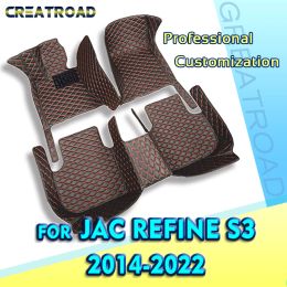 Car Floor Mats For JAC Refine S3 SEi3 2014 2015 2016 2017 2018 2019 2020 2021 2022 Custom Auto Foot Pads Carpet Accessories