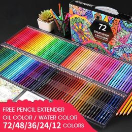 Pencils Watercolour Pencils Kids Colour Set Supplies Professional Art Drawing Oil For 72/48/36/24/12 Colour Coloured Wood Pencil